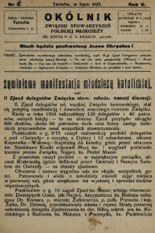 Okólnik Związku Stowarzyszeń Polskiej Młodzieży. 1925, nr 7