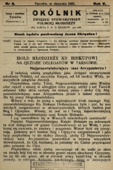 Okólnik Związku Stowarzyszeń Polskiej Młodzieży. 1925, nr 8