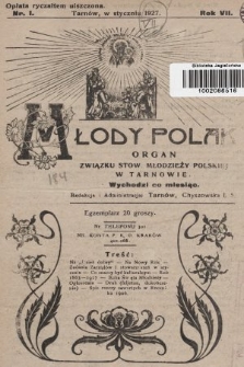 Młody Polak : organ Związku Stow. Młodzieży Polskiej w Tarnowie. 1927, nr 1