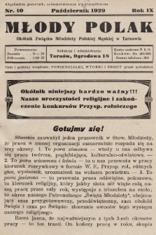 Młody Polak : okólnik Związku Młodzieży Polskiej Męskiej w Tarnowie. 1929, nr 10