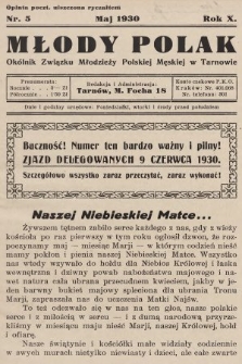 Młody Polak : okólnik Związku Młodzieży Polskiej Męskiej w Tarnowie. 1930, nr 5