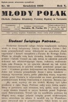 Młody Polak : okólnik Związku Młodzieży Polskiej Męskiej w Tarnowie. 1930, nr 12