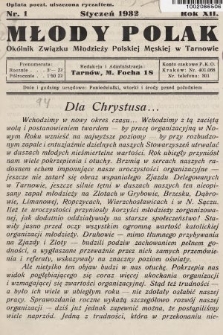 Młody Polak : okólnik Związku Młodzieży Polskiej Męskiej w Tarnowie. 1932, nr 1