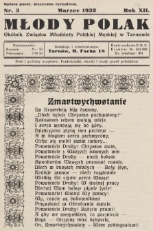 Młody Polak : okólnik Związku Młodzieży Polskiej Męskiej w Tarnowie. 1932, nr 3