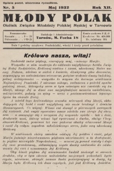 Młody Polak : okólnik Związku Młodzieży Polskiej Męskiej w Tarnowie. 1932, nr 5