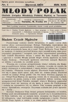 Młody Polak : okólnik Związku Młodzieży Polskiej Męskiej w Tarnowie. 1933, nr 1