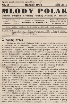 Młody Polak : okólnik Związku Młodzieży Polskiej Męskiej w Tarnowie. 1933, nr 3