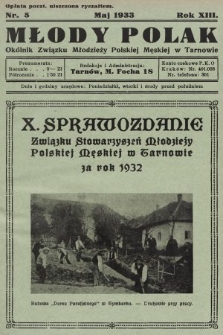 Młody Polak : okólnik Związku Młodzieży Polskiej Męskiej w Tarnowie. 1933, nr 5