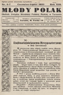 Młody Polak : okólnik Związku Młodzieży Polskiej Męskiej w Tarnowie. 1933, nr 6-7