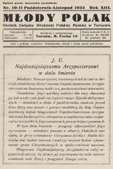 Młody Polak : okólnik Związku Młodzieży Polskiej Męskiej w Tarnowie. 1933, nr 10-11
