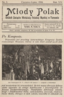 Młody Polak : okólnik Związku Młodzieży Polskiej Męskiej w Tarnowie. 1934, nr 5