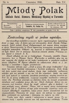 Młody Polak : okólnik Katol. Stowarz. Młodzieży Męskiej w Tarnowie. 1935, nr 6