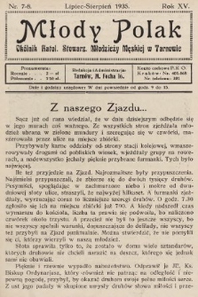 Młody Polak : okólnik Katol. Stowarz. Młodzieży Męskiej w Tarnowie. 1935, nr 7-8