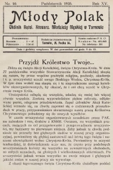 Młody Polak : okólnik Katol. Stowarz. Młodzieży Męskiej w Tarnowie. 1935, nr 10