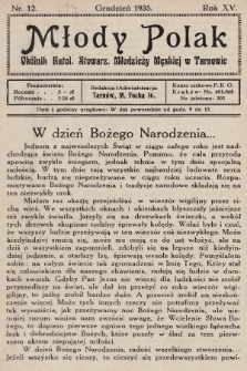 Młody Polak : okólnik Katol. Stowarz. Młodzieży Męskiej w Tarnowie. 1935, nr 12
