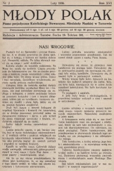 Młody Polak : pismo perjodyczne Katolickiego Stowarzysz. Młodzieży Męskiej w Tarnowie. 1936, nr 2