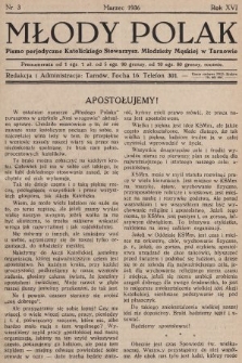 Młody Polak : pismo perjodyczne Katolickiego Stowarzysz. Młodzieży Męskiej w Tarnowie. 1936, nr 3