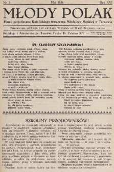 Młody Polak : pismo perjodyczne Katolickiego Stowarzysz. Młodzieży Męskiej w Tarnowie. 1936, nr 5