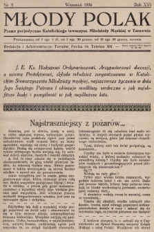 Młody Polak : pismo perjodyczne Katolickiego Stowarzysz. Młodzieży Męskiej w Tarnowie. 1936, nr 9