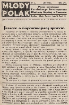 Młody Polak : pismo miesięczne Katolickiego Stowarzyszenia Młodzieży Męskiej w Tarnowie. 1937, nr 2