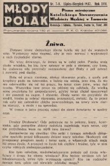 Młody Polak : pismo miesięczne Katolickiego Stowarzyszenia Młodzieży Męskiej w Tarnowie. 1937, nr 7-8