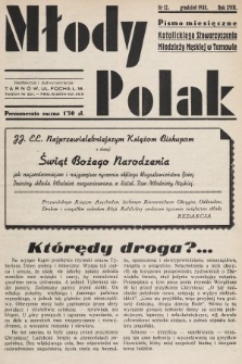 Młody Polak : pismo miesięczne Katolickiego Stowarzyszenia Młodzieży Męskiej w Tarnowie. 1938, nr 12