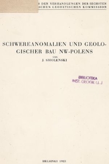 Schwereanomalien und geologischer Bau NW-Polens