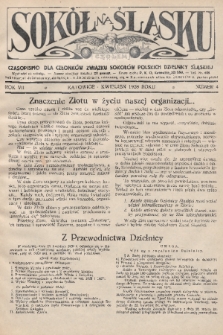 Sokół na Śląsku : czasopismo dla członków Związku Sokołów Polskich Dzielnicy Śląskiej. 1928, nr 4