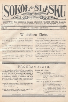 Sokół na Śląsku : czasopismo dla członków Związku Sokołów Polskich Dzielnicy Śląskiej. 1928, nr 6