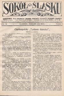Sokół na Śląsku : czasopismo dla członków Związku Sokołów Polskich Dzielnicy Śląskiej. 1928, nr 9