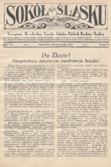 Sokół na Śląsku : czasopismo dla członków Związku Sokołów Polskich Dzielnicy Śląskiej. 1929, nr 8