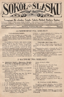 Sokół na Śląsku : czasopismo dla członków Związku Sokołów Polskich Dzielnicy Śląskiej. 1930, nr 9