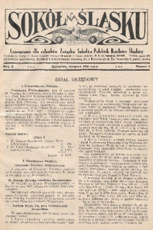 Sokół na Śląsku : czasopismo dla członków Związku Sokołów Polskich Dzielnicy Śląskiej. 1931, nr 8