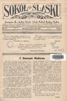 Sokół na Śląsku : czasopismo dla członków Związku Sokołów Polskich Dzielnicy Śląskiej. 1932, nr 1