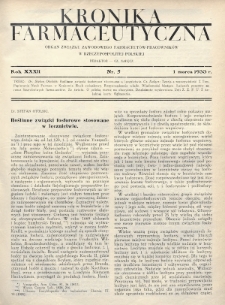 Kronika Farmaceutyczna : organ Związku Zawodowego Farmaceutów-Pracowników w Rzeczypospolitej Polskiej. 1933, nr 5