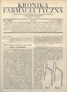 Kronika Farmaceutyczna : organ Związku Zawodowego Farmaceutów-Pracowników w Rzeczypospolitej Polskiej. 1935, nr 12