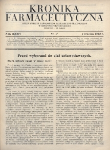 Kronika Farmaceutyczna : organ Związku Zawodowego Farmaceutów-Pracowników w Rzeczypospolitej Polskiej. 1935, nr 17