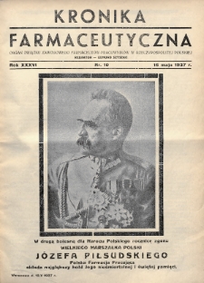 Kronika Farmaceutyczna : organ Związku Zawodowego Farmaceutów-Pracowników w Rzeczypospolitej Polskiej. 1937, nr 10