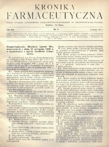 Kronika Farmaceutyczna : organ Związku Zawodowego Farmaceutów-Pracowników w Rzeczypospolitej Polskiej. 1931, nr 3