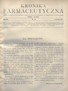Kronika Farmaceutyczna : organ Związku Zawodowego Farmaceutów-Pracowników w Rzeczypospolitej Polskiej. 1931, nr 16