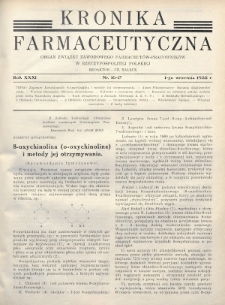 Kronika Farmaceutyczna : organ Związku Zawodowego Farmaceutów-Pracowników w Rzeczypospolitej Polskiej. 1932, nr 16-17