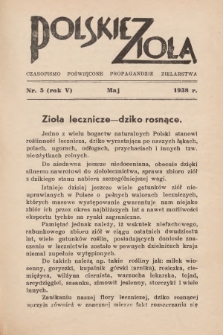 Polskie Zioła : czasopismo poświęcone propagandzie zielarstwa. 1938, nr 5