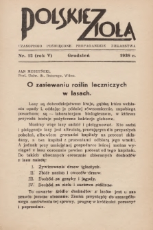 Polskie Zioła : czasopismo poświęcone propagandzie zielarstwa. 1938, nr 12
