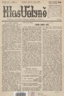 Hlas Volyně : týdeník, věnovaný českým zájmům v Polsku. 1936, č. 1