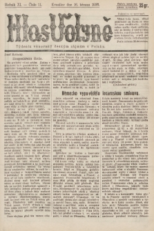 Hlas Volyně : týdeník, věnovaný českým zájmům v Polsku. 1936, č. 11