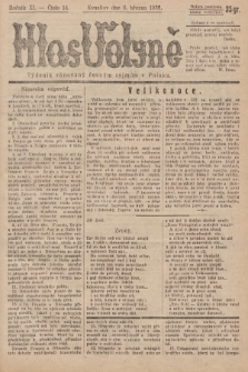 Hlas Volyně : týdeník, věnovaný českým zájmům v Polsku. 1936, č. 14
