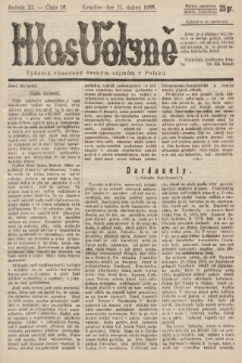 Hlas Volyně : týdeník, věnovaný českým zájmům v Polsku. 1936, č. 16