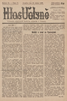 Hlas Volyně : týdeník, věnovaný českým zájmům v Polsku. 1936, č. 17