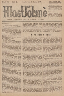 Hlas Volyně : týdeník, věnovaný českým zájmům v Polsku. 1936, č. 21