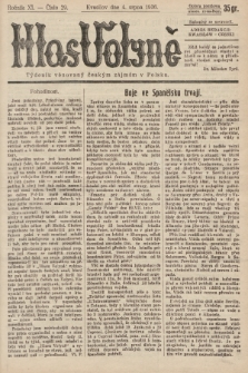 Hlas Volyně : týdeník, věnovaný českým zájmům v Polsku. 1936, č. 29